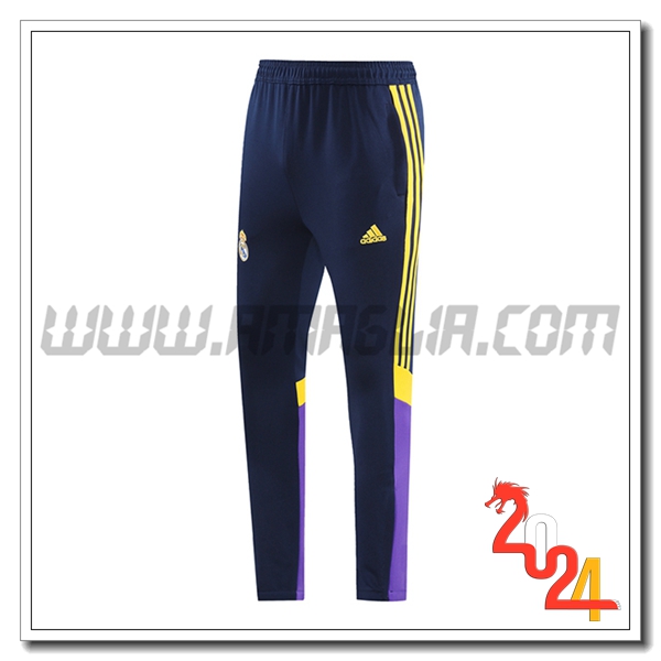 Pantaloni Da Allenamento Real Madrid Blu/Viola/Giallo 2024 2025