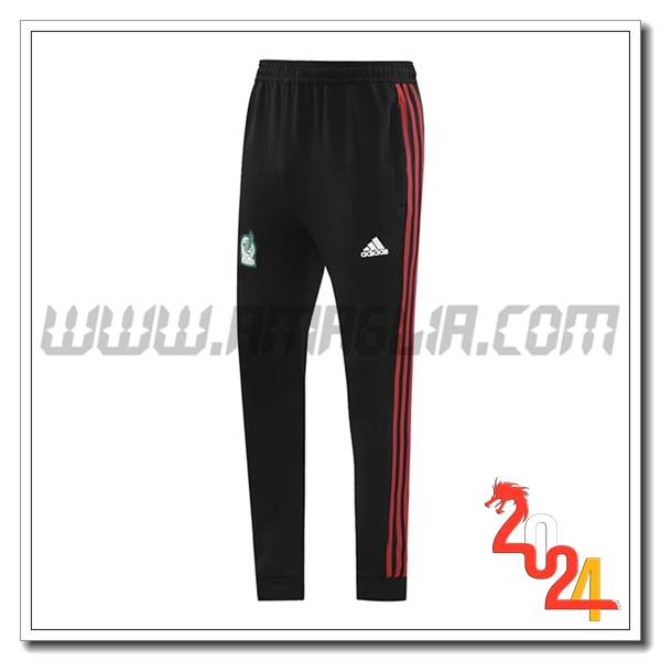 Pantaloni Da Allenamento Messico Nero/Rosso 2024 2025