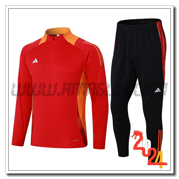 Tuta Allenamento Adidas Rosso/Arancia 2024 2025