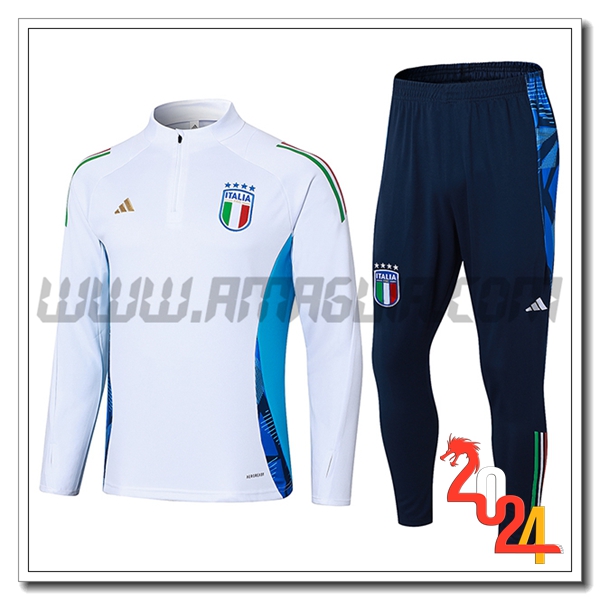Tuta Allenamento Italia Bianco/Blu 2024 2025