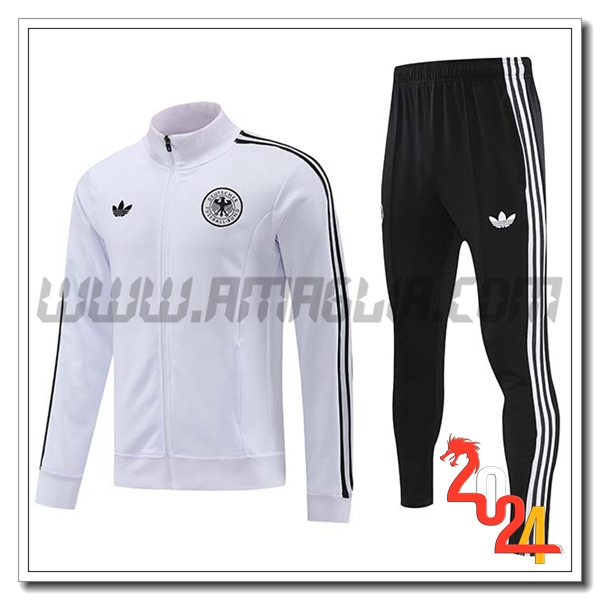 Tuta Allenamento Giacca Germania Bianco/Blu 2024 2025