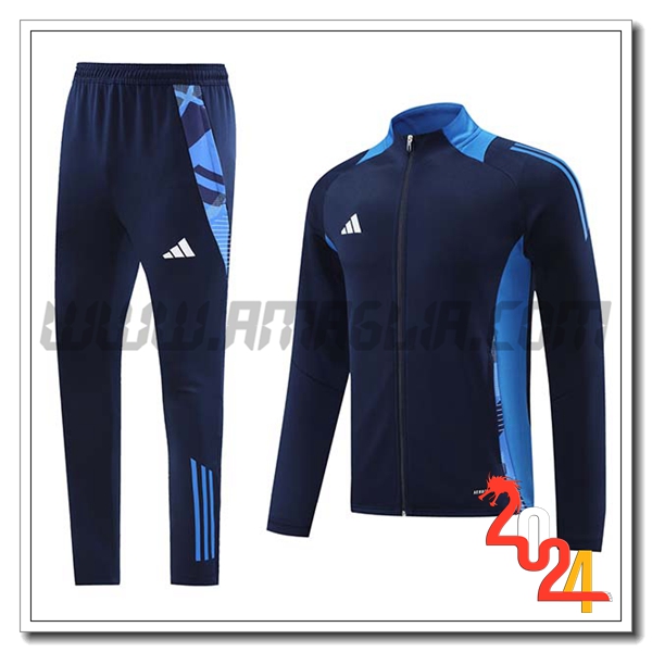 Tuta Allenamento Giacca Adidas Blu Reale 2024 2025