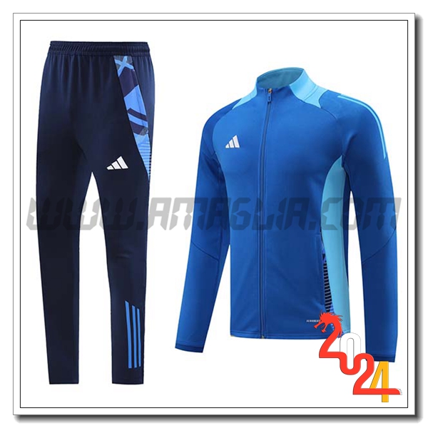 Tuta Allenamento Giacca Adidas Blu 2024 2025