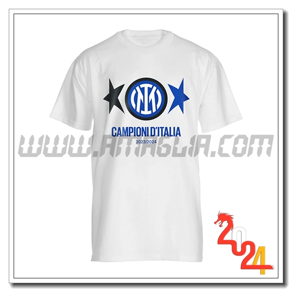 Maglietta Inter Milan Champion 2 2023/2024 Bianco
