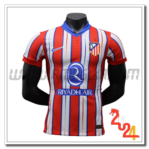 Atletico Madrid Prima Maglia Calcio 2024 2025 Rosso Bianco