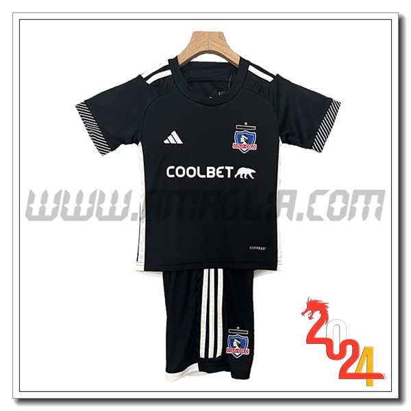 Kit Maglia Colo-Colo Bambino Seconda 2024 2025 Nero