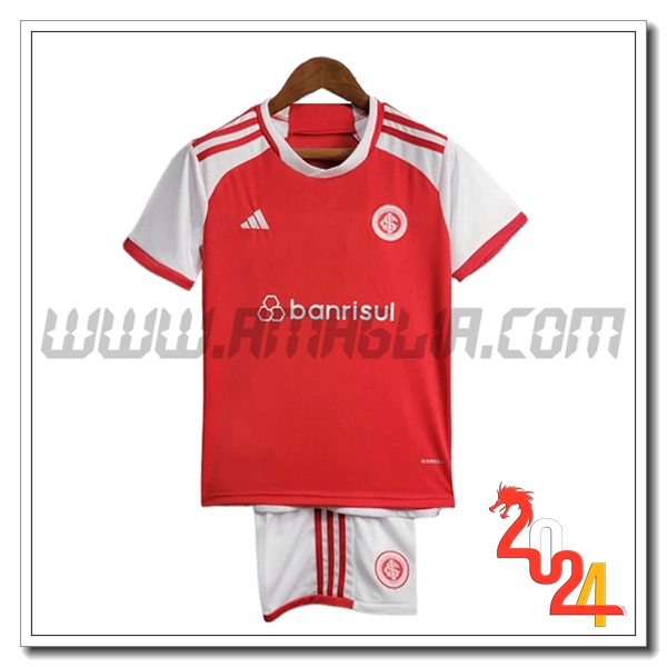 Kit Maglia Internacional Bambino Prima 2024 2025 Rosso Bianco