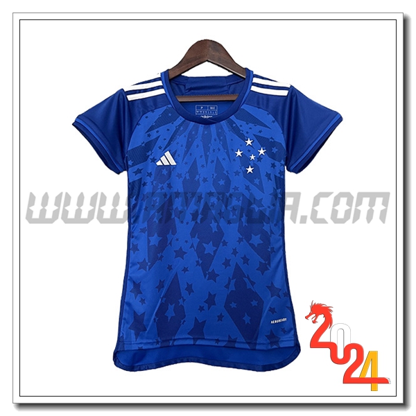 Prima Maglia Calcio Cruzeiro Donne 2024 2025 Blu