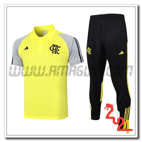 Kit Maglia Polo Flamengo Giallo/Nero/Grigio 2024 2025