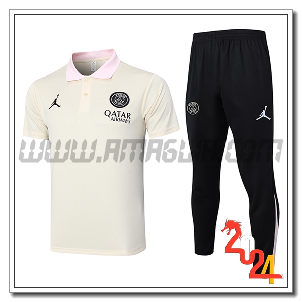 Kit Maglia Polo PSG Beige 2024 2025