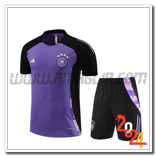 Kit Maglia Allenamento Germania viola/Nero 2024 2025