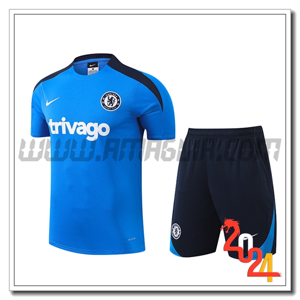 Kit Maglia Allenamento FC Chelsea Blu/Nero 2024 2025