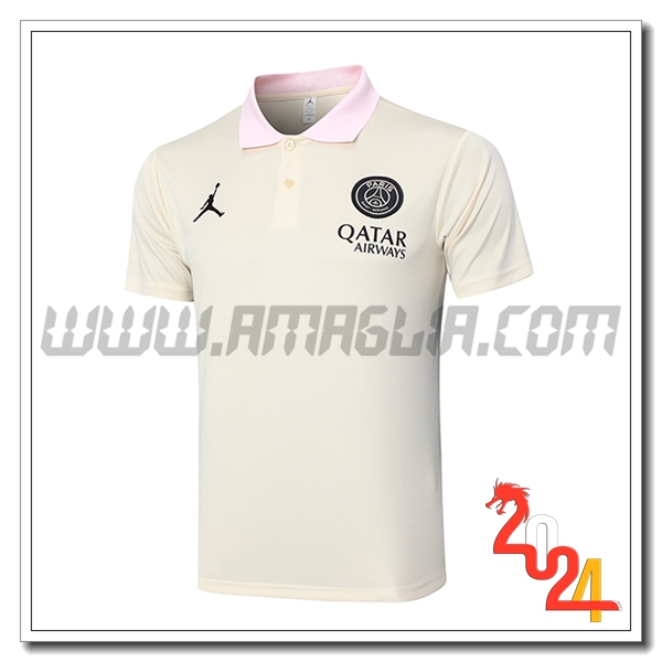 Maglia Polo PSG Beige 2024 2025
