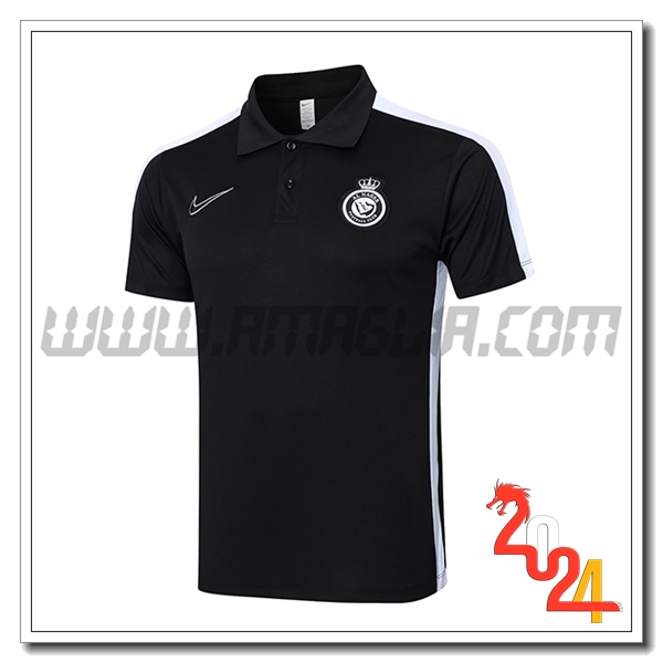 Maglia Polo Al-Nassr Nero/Bianco 2024 2025