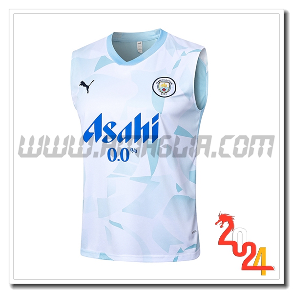 Canotta Allenamento Manchester City Azzurro 2024 2025