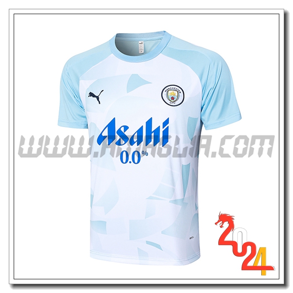 T Shirt Allenamento Manchester City Azzurro 2024 2025