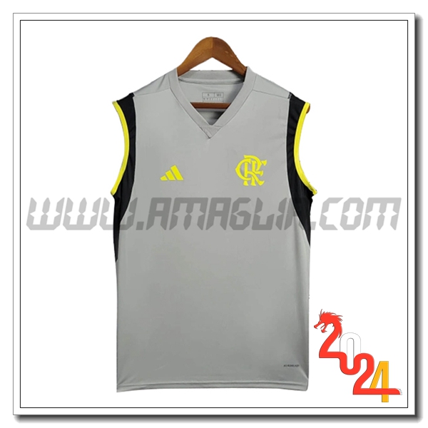 Canotta Allenamento Flamengo Grigio/Nero/Giallo 2024 2025