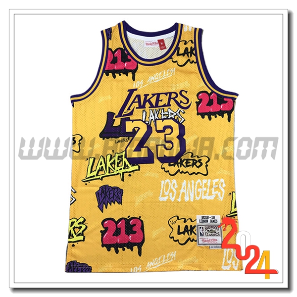 Maglia Los Angeles Lakers (JAMES #23) 2024/25 Giallo