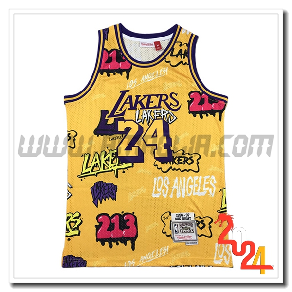 Maglia Los Angeles Lakers (BRYANT #24) 2024/25 Giallo