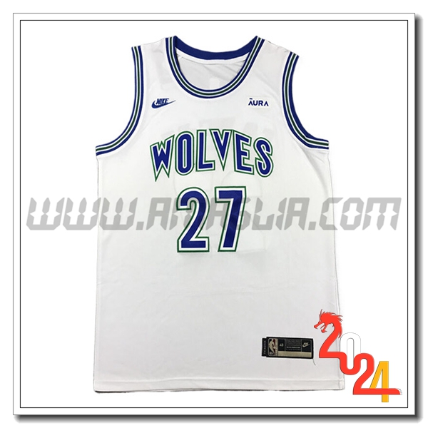 Maglia Minnesota Timberwolves (GOBERT #27) 2024/25 Bianco/Blu
