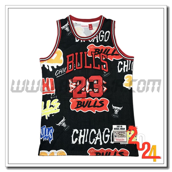 Maglia Chicago Bulls (JORDAN #23) 2024/25 Nero/Rosso -04