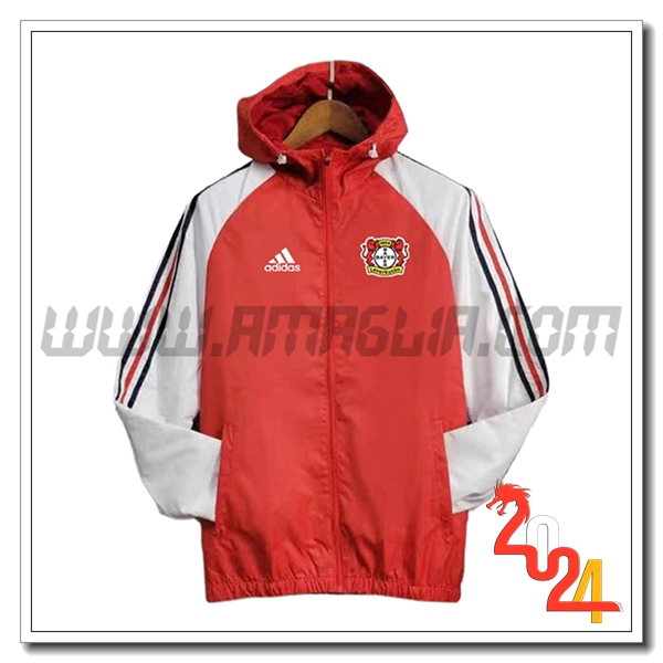 Giacca A Vento Bayer 04 Leverkusen Rosso/Bianco 2024 2025