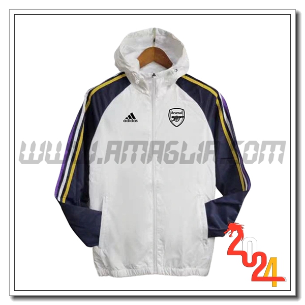 Giacca A Vento Arsenal Bianco/Blu 2024 2025