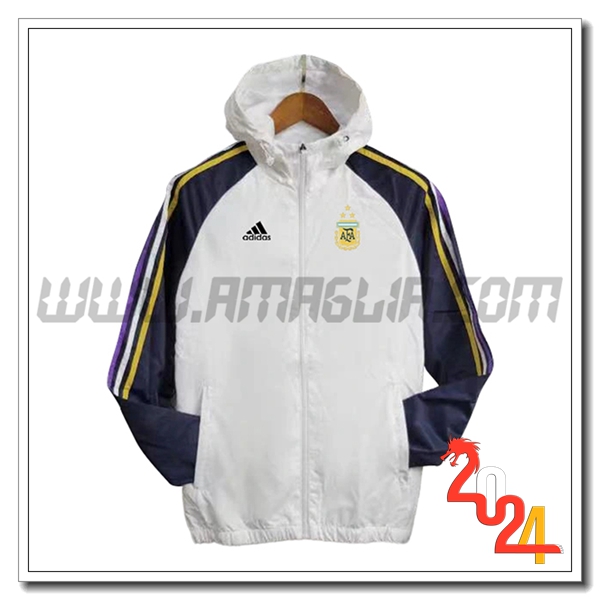 Giacca A Vento Argentina Bianco/Blu 2024 2025