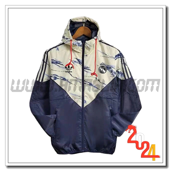 Giacca A Vento Real Madrid Blu/Beige 2024 2025