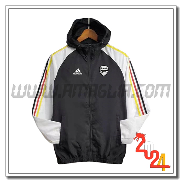 Giacca A Vento Arsenal Nero/Bianco 2024 2025
