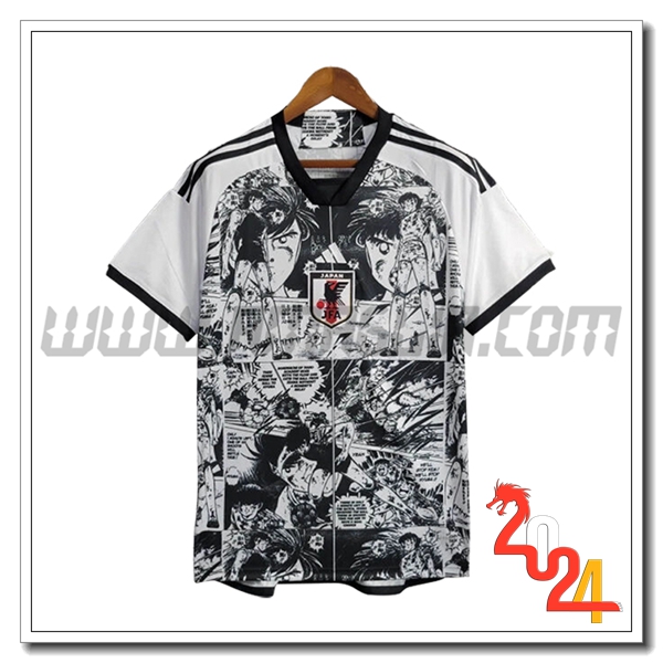 Maglia Squadra Giappone Special Edition Captain Tsubasa 2024 2025 Bianco