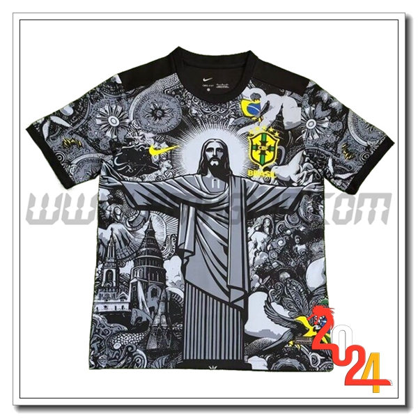 Maglia Squadra Brasile Special Edition Jesus 2024 2025 Nero