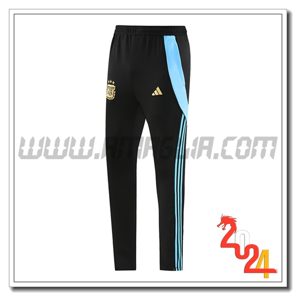 Pantaloni Allenamento Argentina Nero/Blu 2024 2025 -02