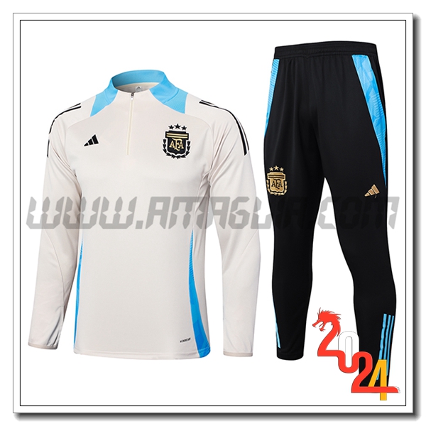 Tuta Allenamento Argentina Beige/Blu 2024 2025