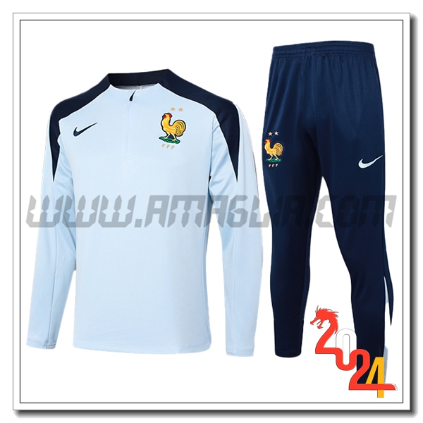 Tuta Allenamento Francia Azzurro 2024 2025 -02