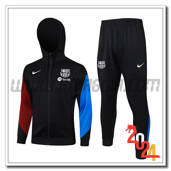 Giacca Con Cappuccio Tuta FC Barcellona Nero/Rosso/Blu 2024 2025