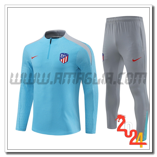 Tuta Allenamento Atletico Madrid Azzurro 2024 2025