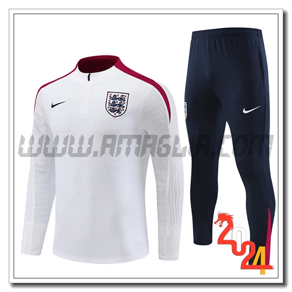 Tuta Allenamento Inghilterra Bianco/Rosso/Nero 2024 2025