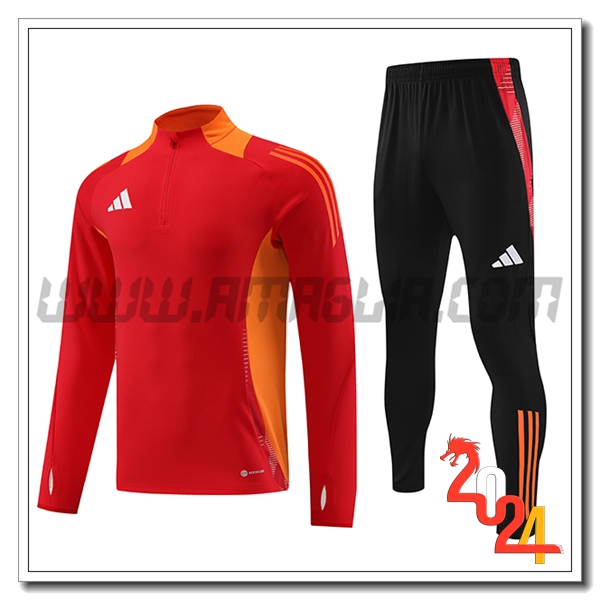 Tuta Allenamento Adidas Rosso/Arancia 2024 2025 -02
