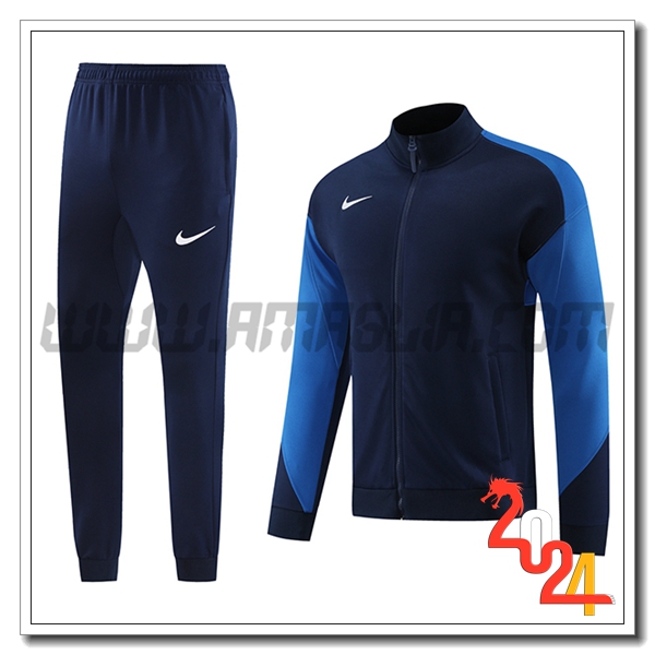 Tuta Allenamento Giacca Nike Blu Reale 2024 2025