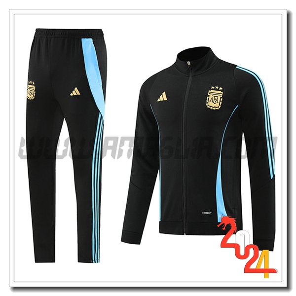 Tuta Allenamento Giacca Argentina Nero/Blu 2024 2025