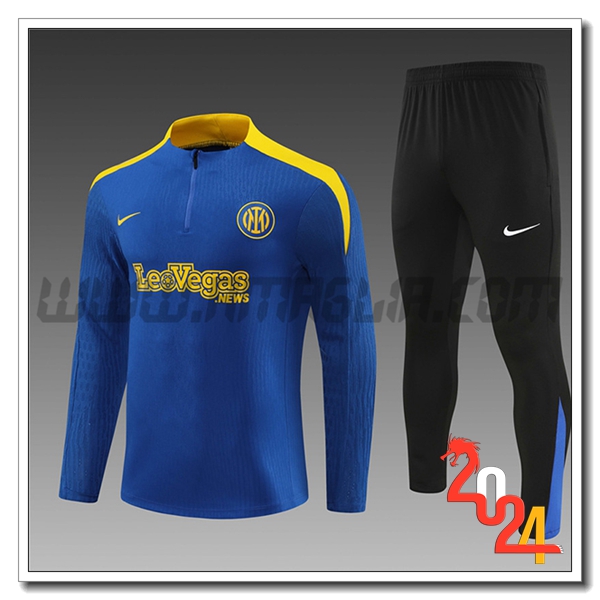 Tuta Allenamento Inter Milan Bambino Blu/Giallo 2024 2025