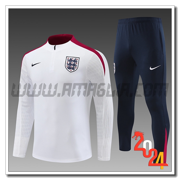 Tuta Allenamento Inghilterra Bambino Bianco/Rosso/Nero 2024 2025