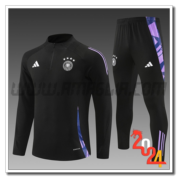 Tuta Allenamento Germania Bambino Nero/viola 2024 2025