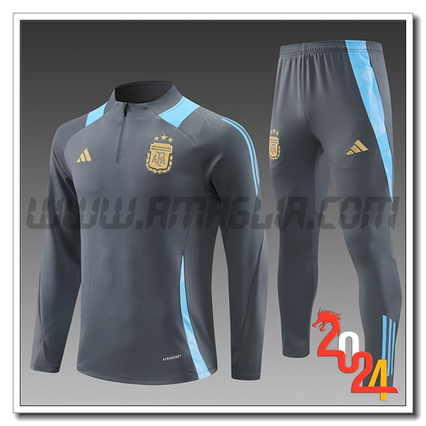 Tuta Allenamento Argentina Bambino Grigio/Blu 2024 2025