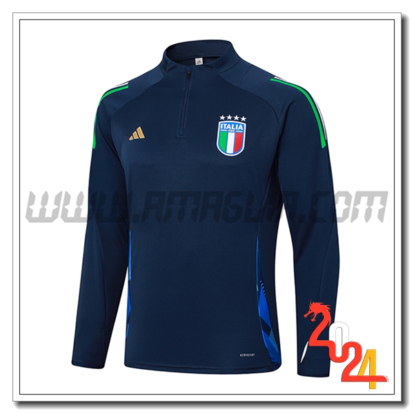 Felpa Allenamento Italia Blu Reale 2024 2025
