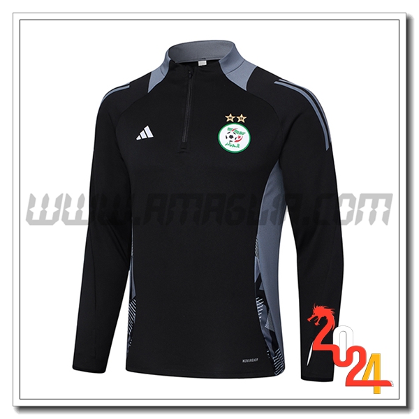 Felpa Allenamento Algeria Nero/Grigio 2024 2025