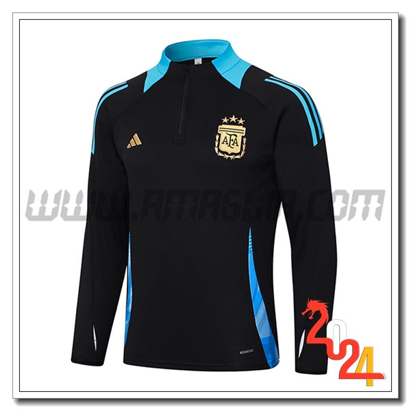 Felpa Allenamento Argentina Nero/Blu 2024 2025