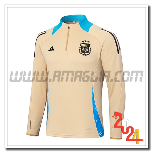 Felpa Allenamento Argentina Giallo/Blu 2024 2025