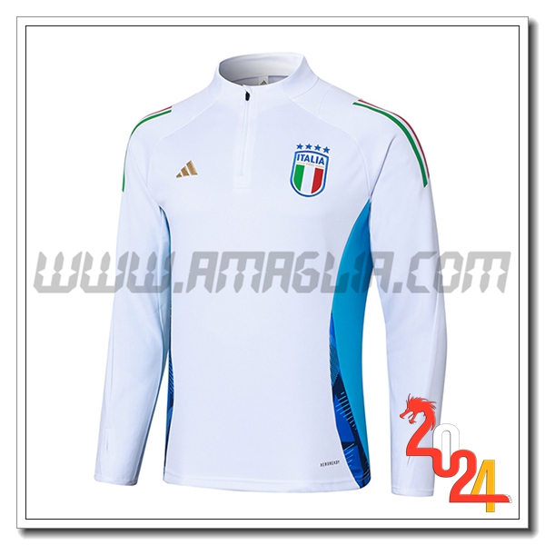 Felpa Allenamento Italia Bianco/Blu 2024 2025 -02